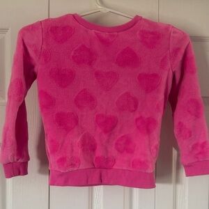 George Pink Heart Pattern Kids Sweatshirt